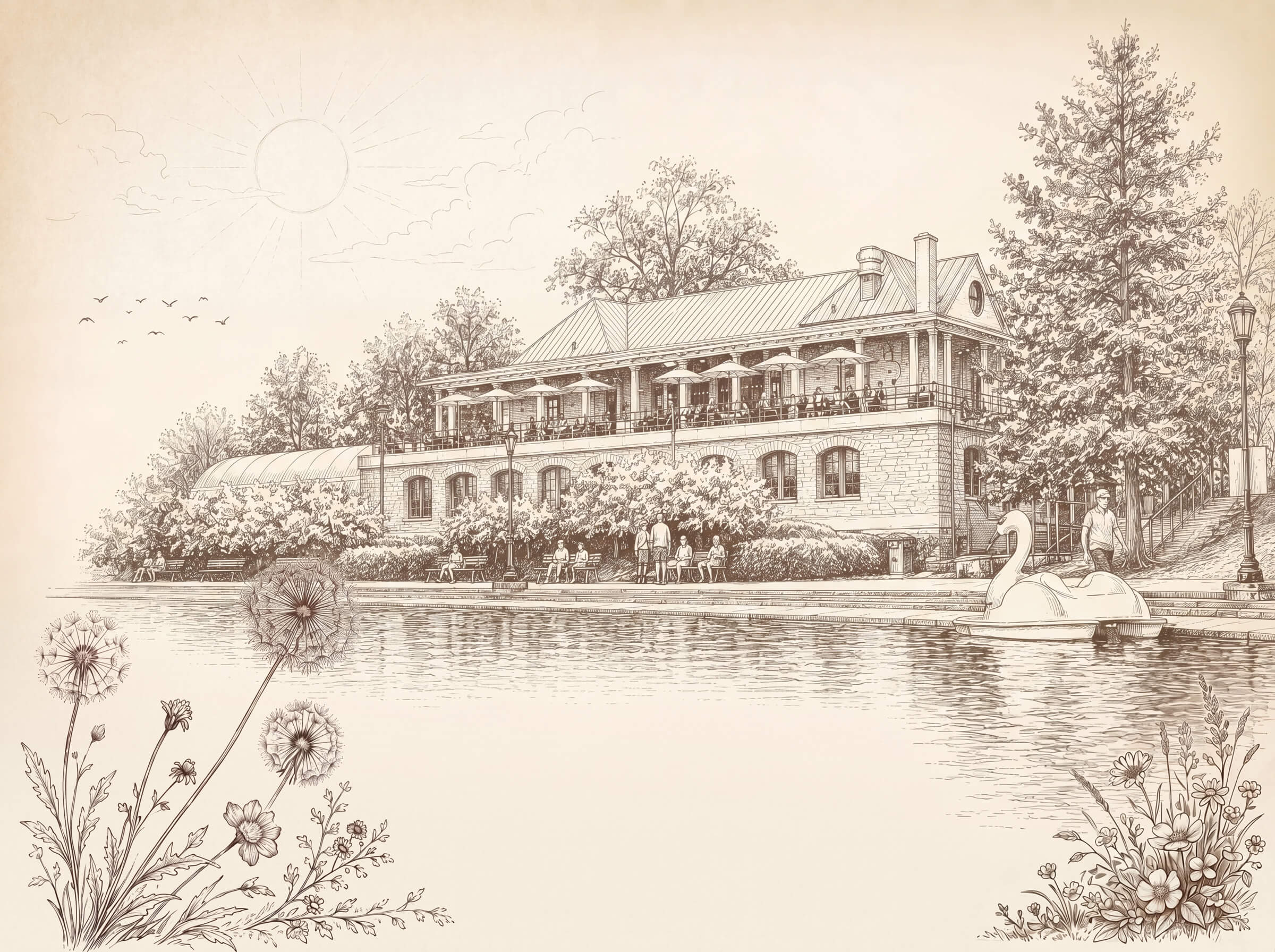 An illustration of The Terrace at Delaware Park